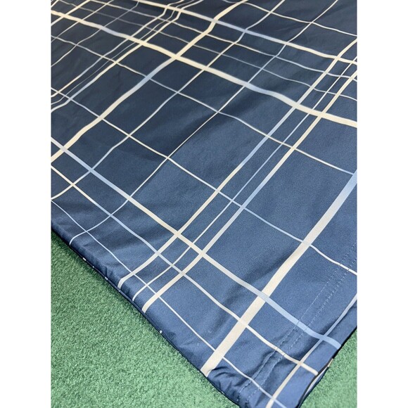 Nike Golf Pullover Windbreaker Vest Men's Lg Blue Plaid - Picture 7 of 8